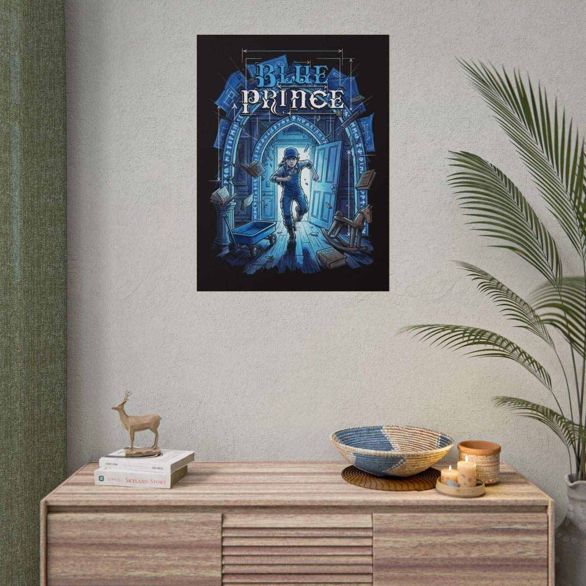 Blue Prince Mt Holly Manor Puzzle Game Fan Art Poster