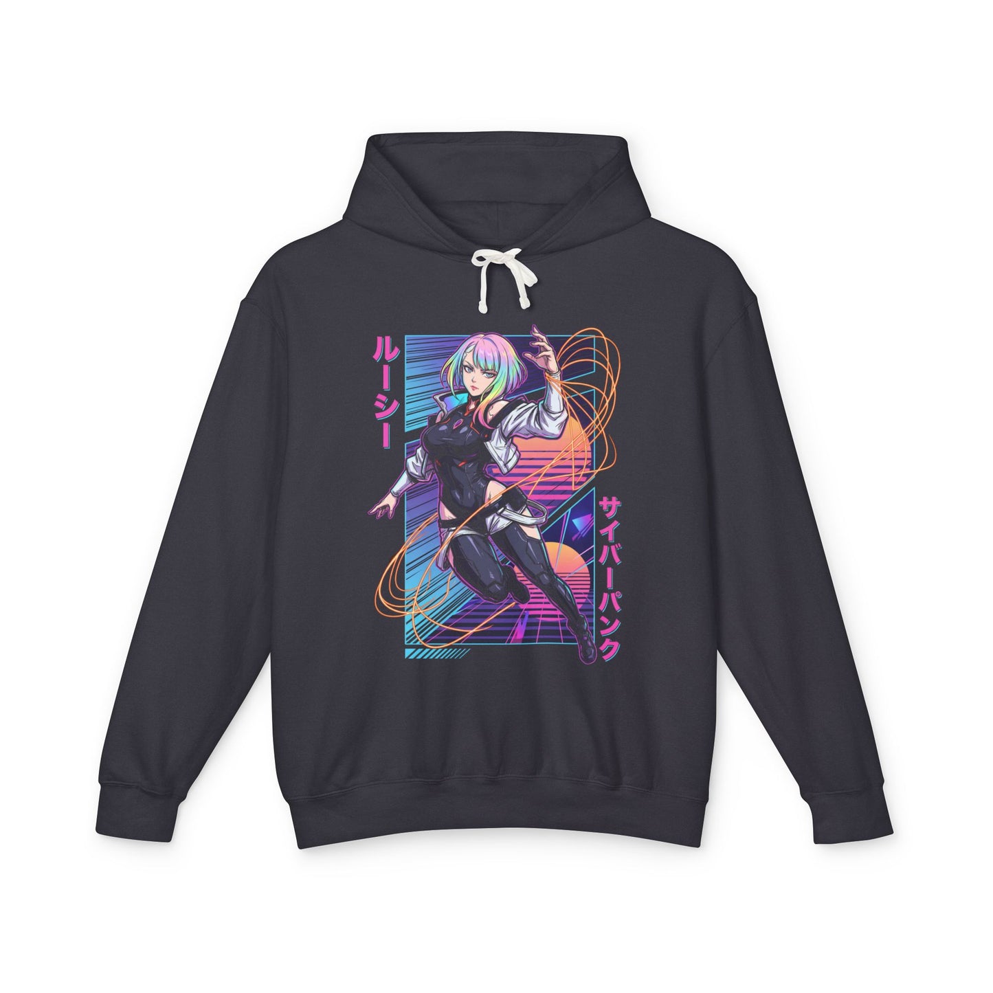 Cyberpunk Edgerunners Lucy White Jacket Black Leotard Icon Unisex Premium Hoodie