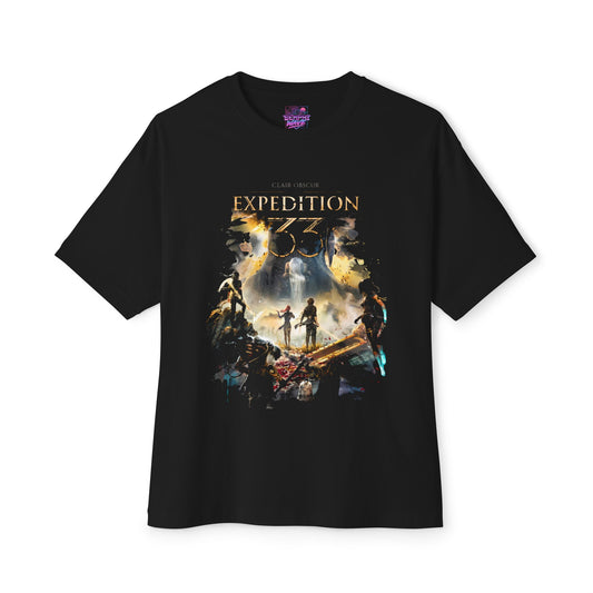 Expedition 33 Red Petal Streetwear: Clair Obscur Painterly Style Premium Oversized Unisex T-Shirt