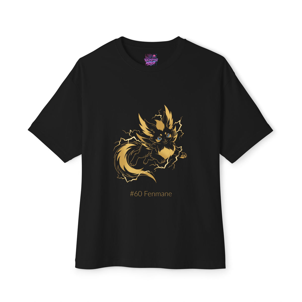 Fenmane Aniimo Gold Line Art Creature Art - Oversized Premium Tee