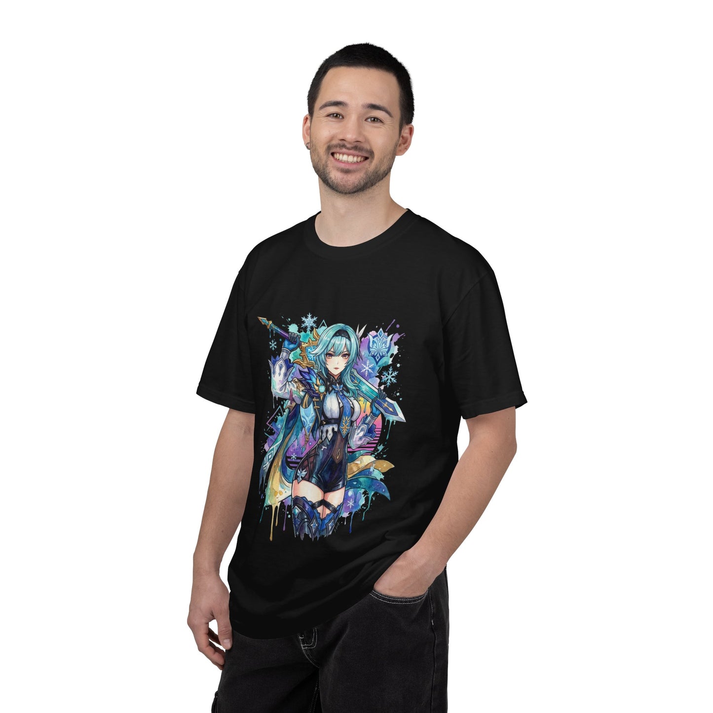 Eula Lawrence Genshin Vaporwave CRT Low-Res Aesthetic Icon Premium T-Shirt