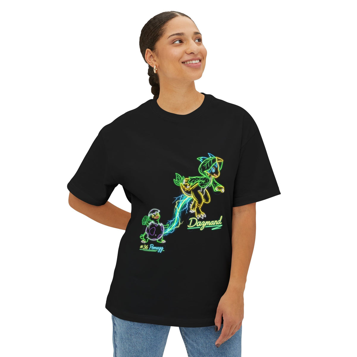 Pomegg Dazmand Aniimo Evolution Line Neon Glow - Oversized Premium Tee
