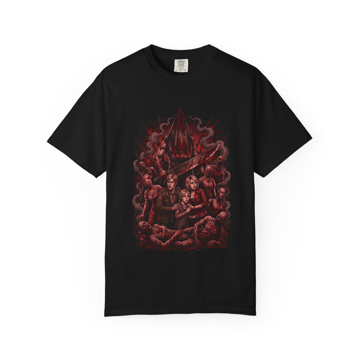 Brutal Pyramid Head Silent Hill 2 Remake Red Pyramid Thing Fan Art Premium T-Shirt