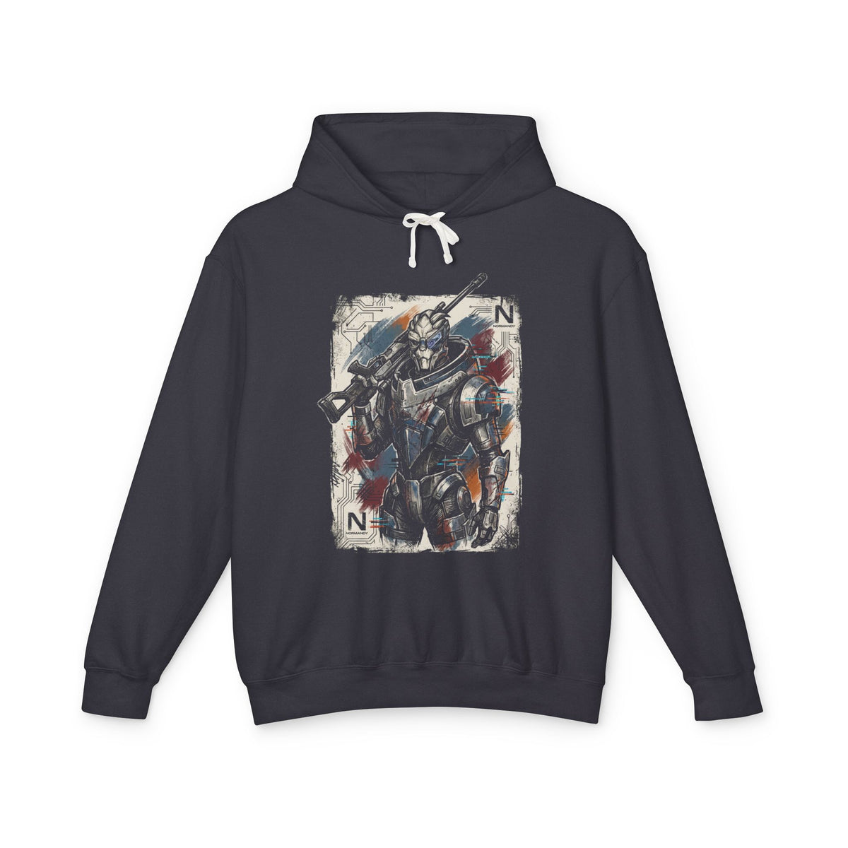 Mass Effect Garrus Vakarian C Sec Vigilante Archangel Art Unisex Premium Hoodie