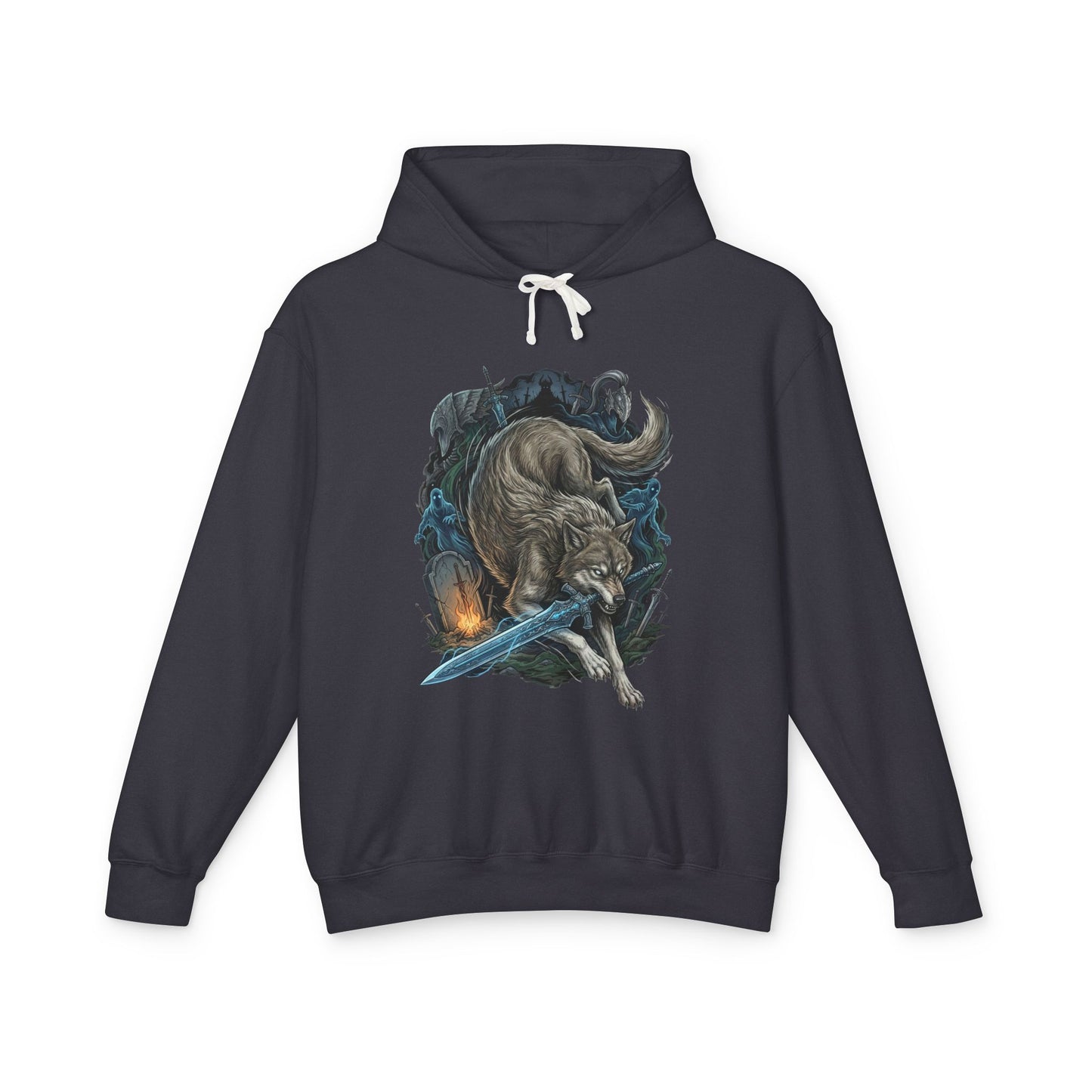 Great Grey Wolf Sif Loyal Knight Companion Unisex Premium Hoodie