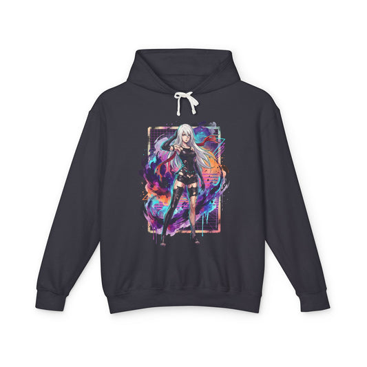 NieR Automata A2 Silver White Hair Bangs Cover Eye Art Unisex Premium Hoodie