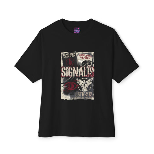 Signalis Lost Dreams Partner Search Cosmic Mystery Icon Premium Oversized Unisex T-Shirt