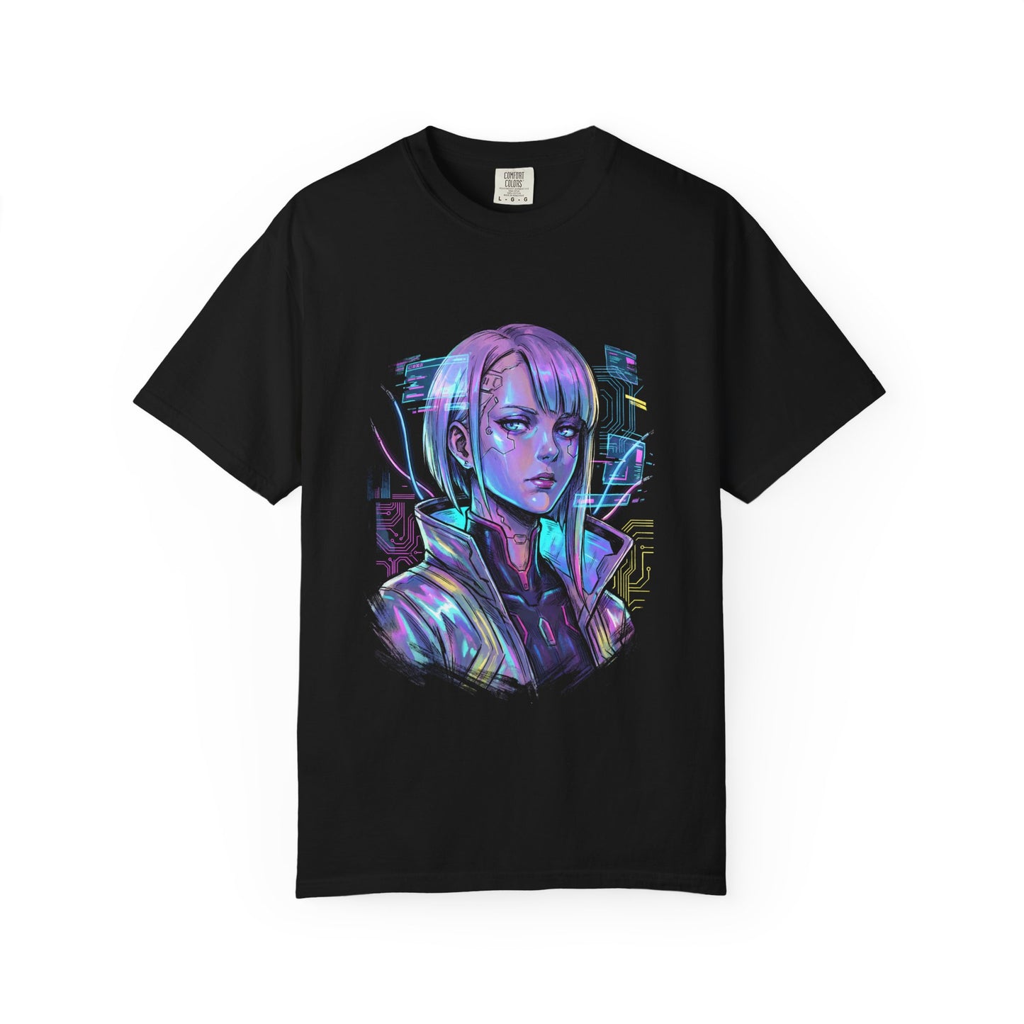 Cyberpunk Edgerunners Lucy Black Knee High Boots Netrunner Design Premium T-Shirt