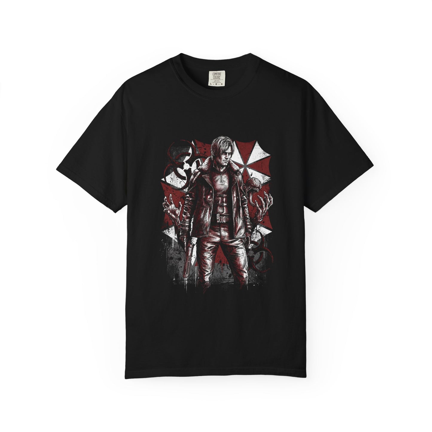 RE9 Grace and Leon Grunge Horror with Zombie Cleaners Chainsaw Charlies Premium T-Shirt
