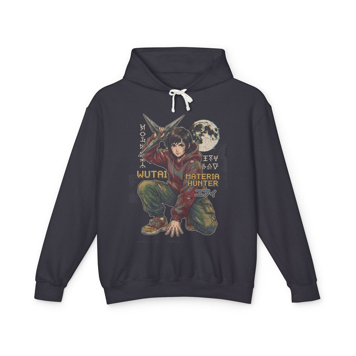Final Fantasy VII Yuffie Kisaragi Ninja Shuriken Green Top Design Unisex Premium Hoodie