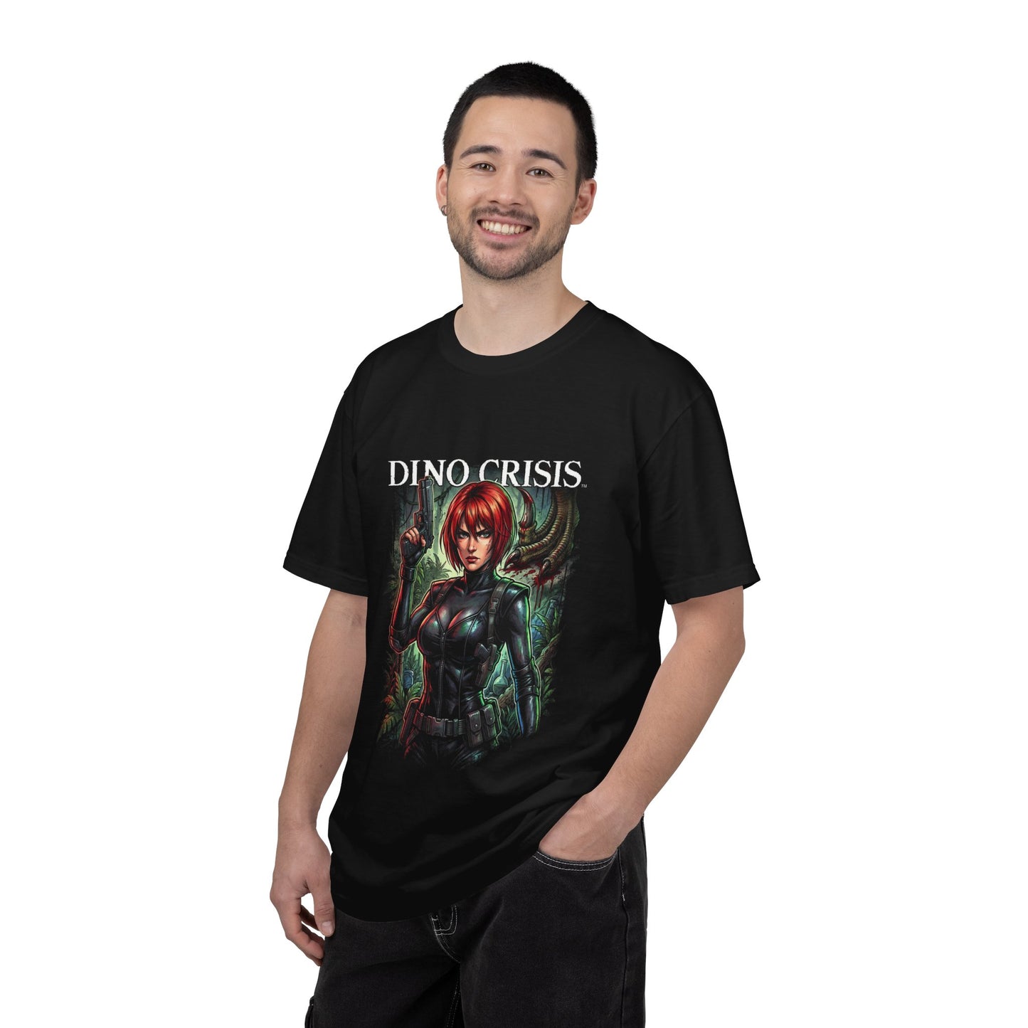 Regina Dino Crisis Red Hair Tactical Outfit Portrait Premium T-Shirt