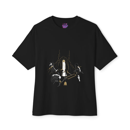 Golden Expedition 33: Red Gommage Street Fashion Legend Facing the Paintress Premium Oversized Unisex T-Shirt