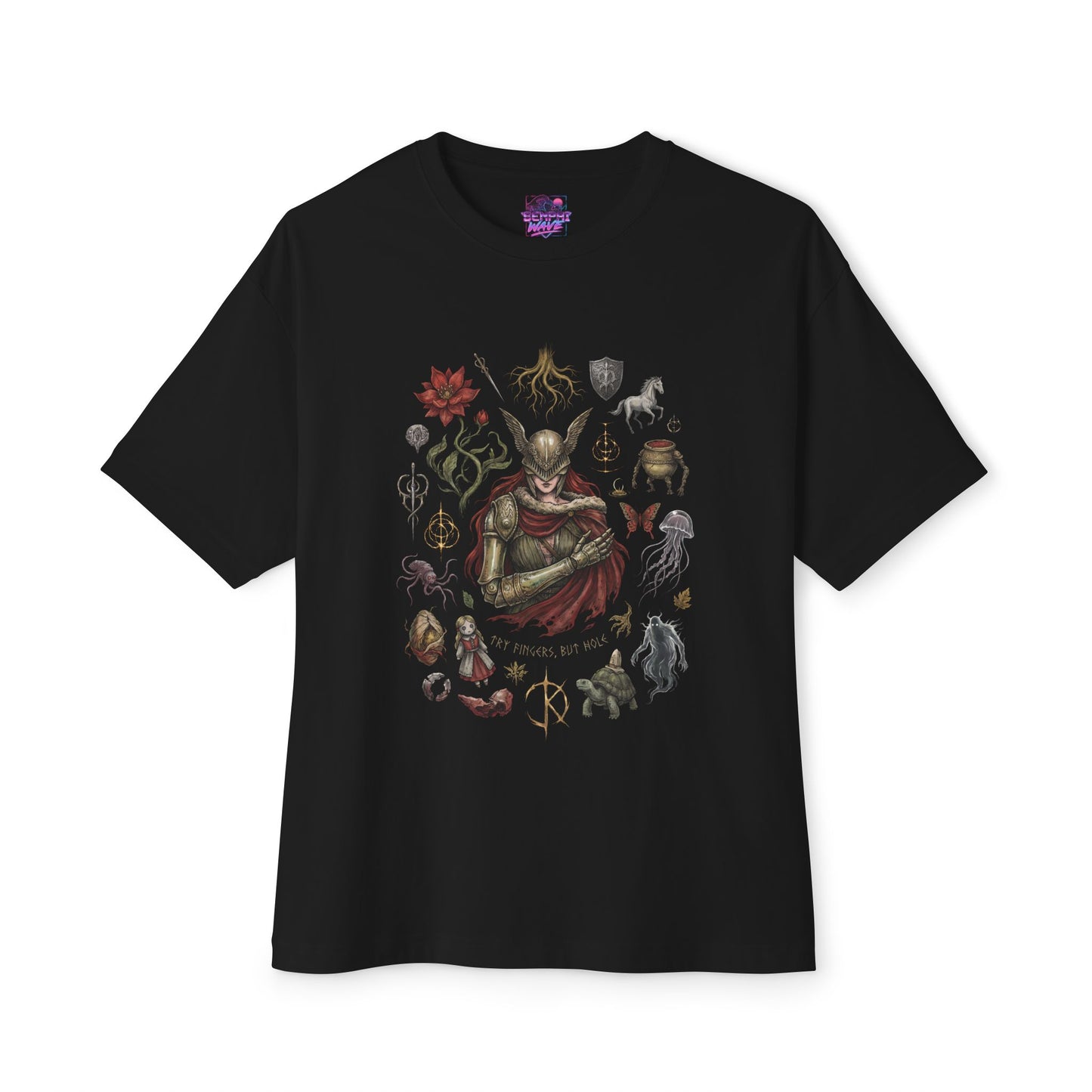 Scarlet Aeonia Bloom Malenia Boss Fight Art Premium Oversized Unisex T-Shirt