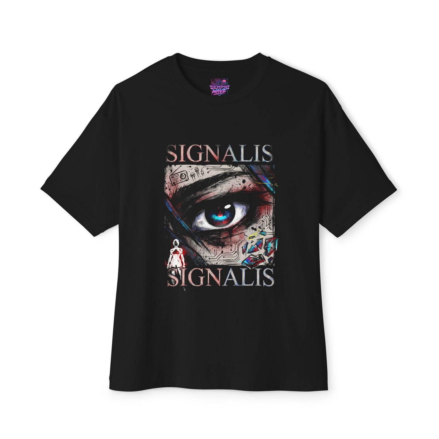 Signalis PS1 Throwback Survival Horror Aesthetic Portrait Premium Oversized Unisex T-Shirt