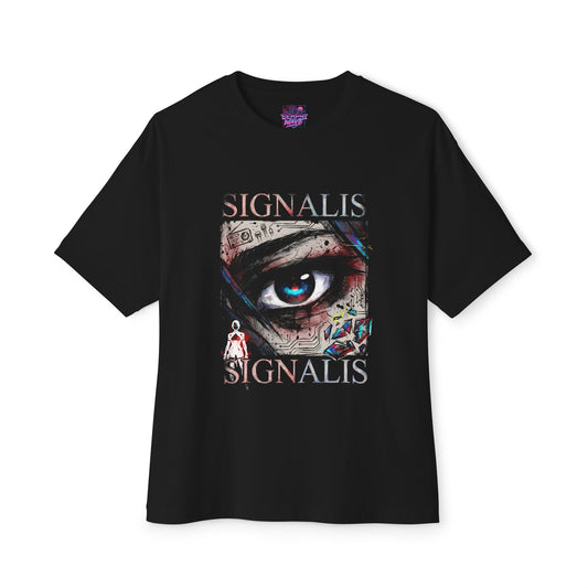 Signalis PS1 Throwback Survival Horror Aesthetic Portrait Premium Oversized Unisex T-Shirt