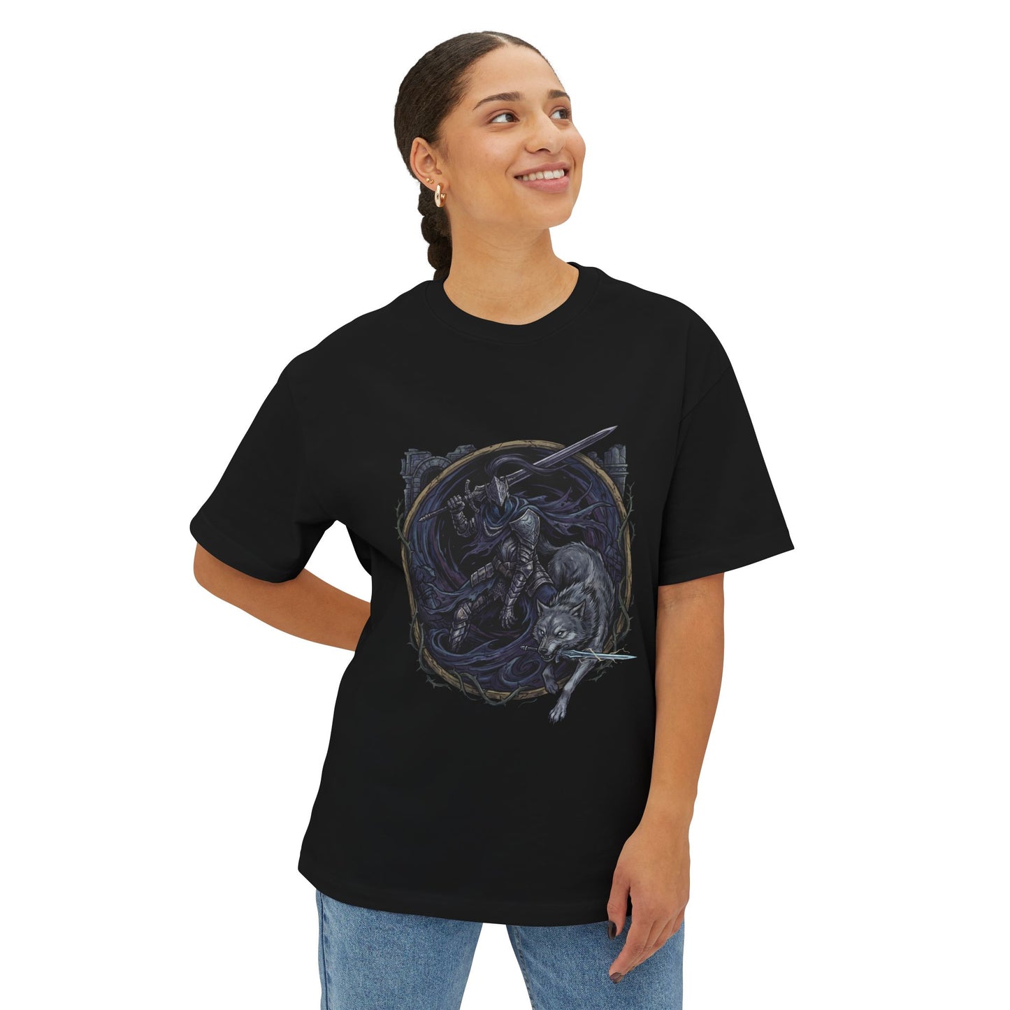 Artorias Dark Souls Boss Fight Illustration Premium Oversized Unisex T-Shirt