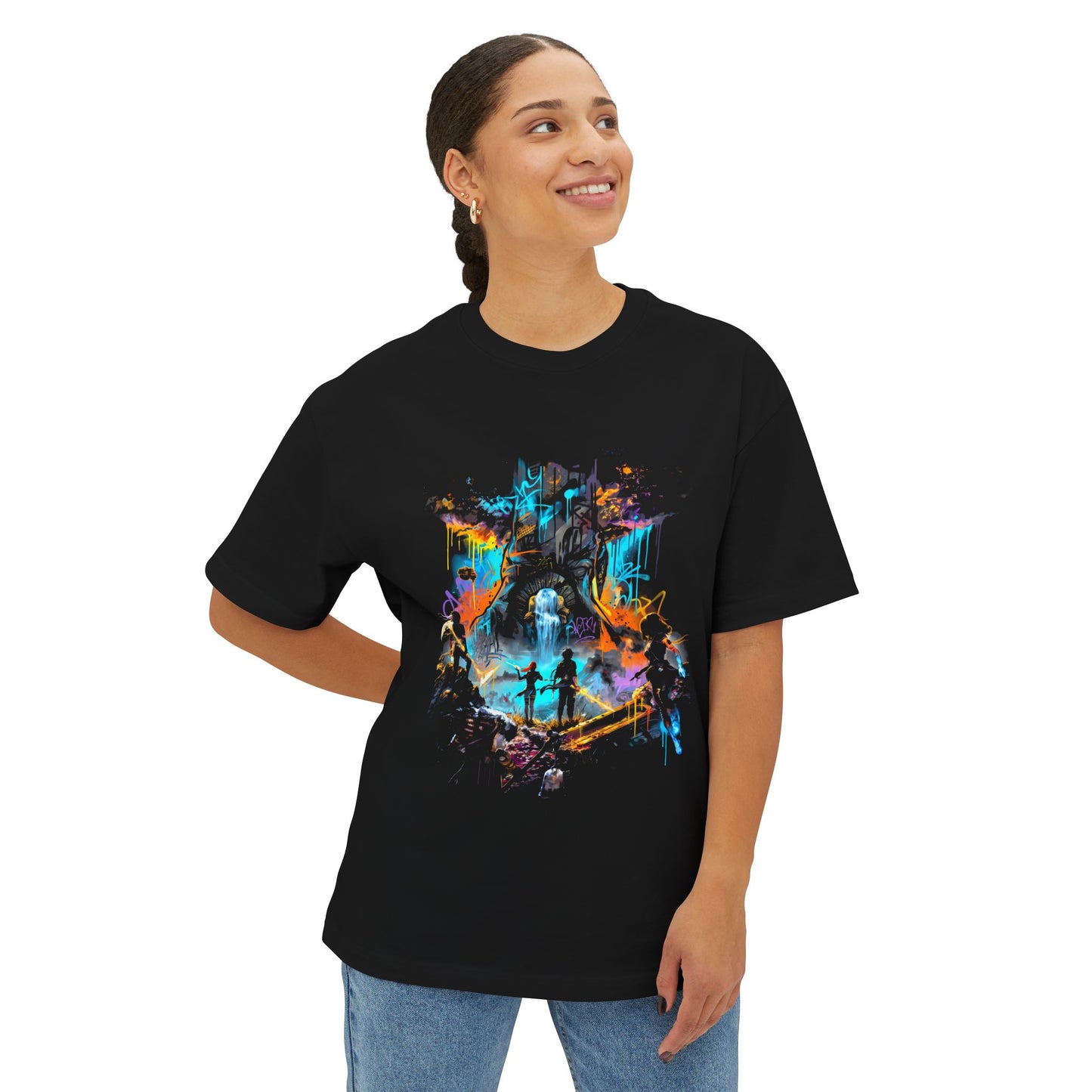 Golden Expedition 33: Red Gommage Street Fashion Legend Facing the Paintress Premium Oversized Unisex T-Shirt
