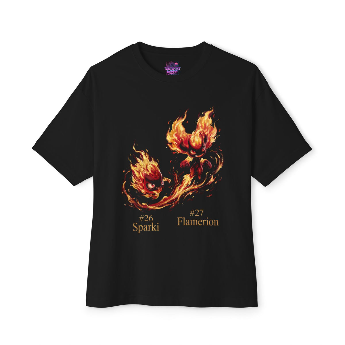 Sparki Flamerion Aniimo Evolution Line Crimson Oil Painting - Oversized Premium Tee