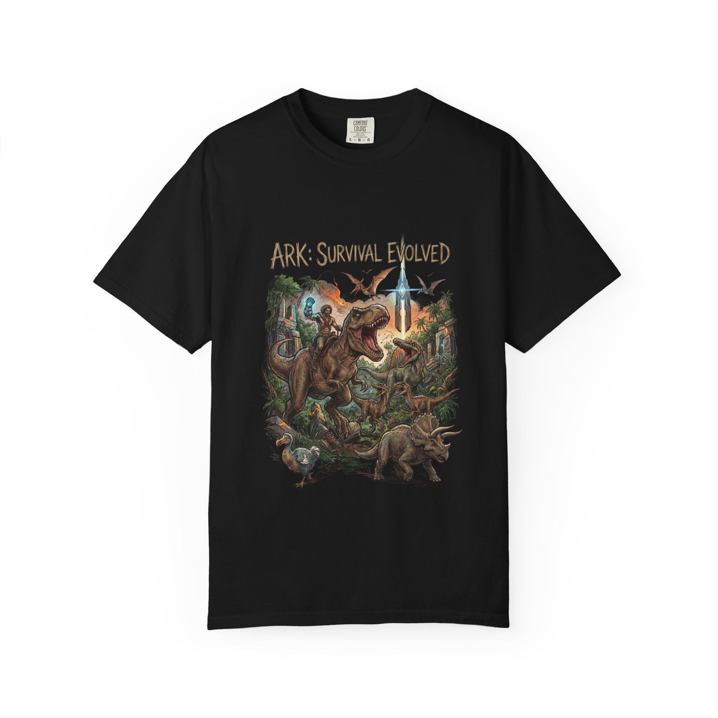 ARK Survival Evolved T-Rex Vaporwave Neon Aesthetic Premium T-Shirt