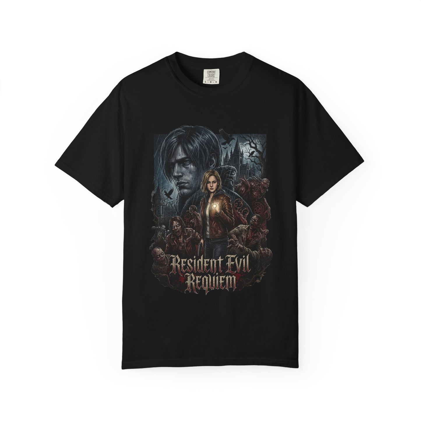 Leon Grace Resident Evil Requiem Duo Fan Art Premium T-Shirt