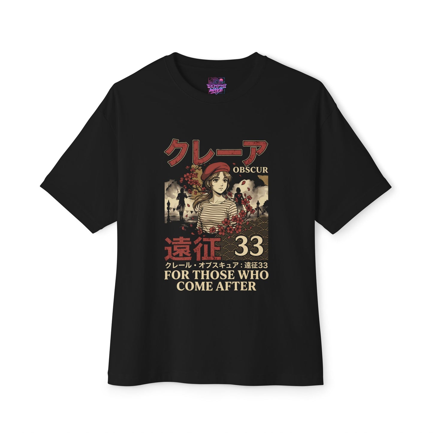 Red Petal Gommage Streetwear: Expedition 33 Vibes Premium Oversized Unisex T-Shirt