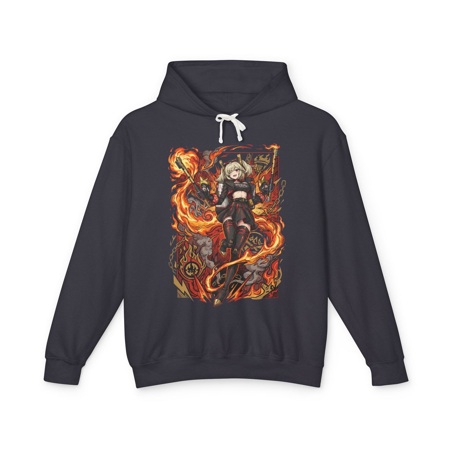 Burnice White 80s Vaporwave Neon Flames Art Unisex Premium Hoodie