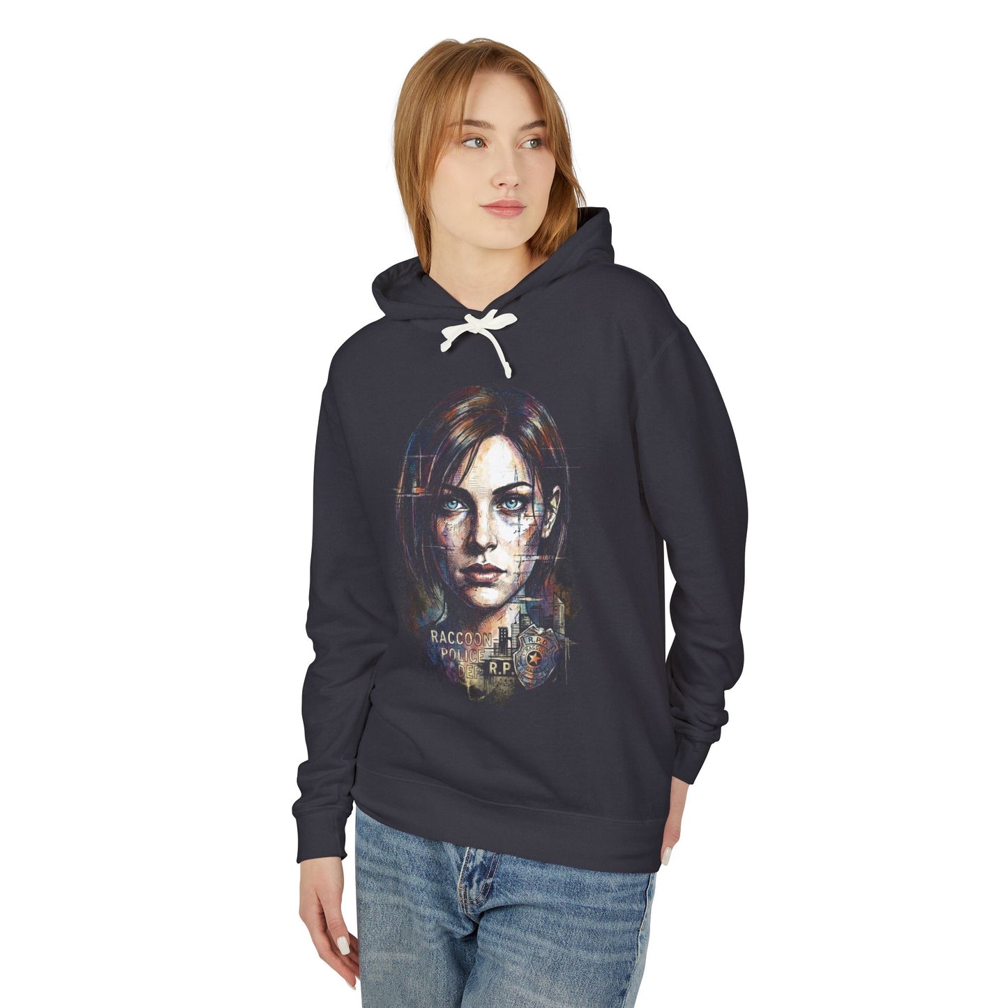 RE Jill Valentine STARS Alpha Raccoon Outbreak Portrait Unisex Premium Hoodie