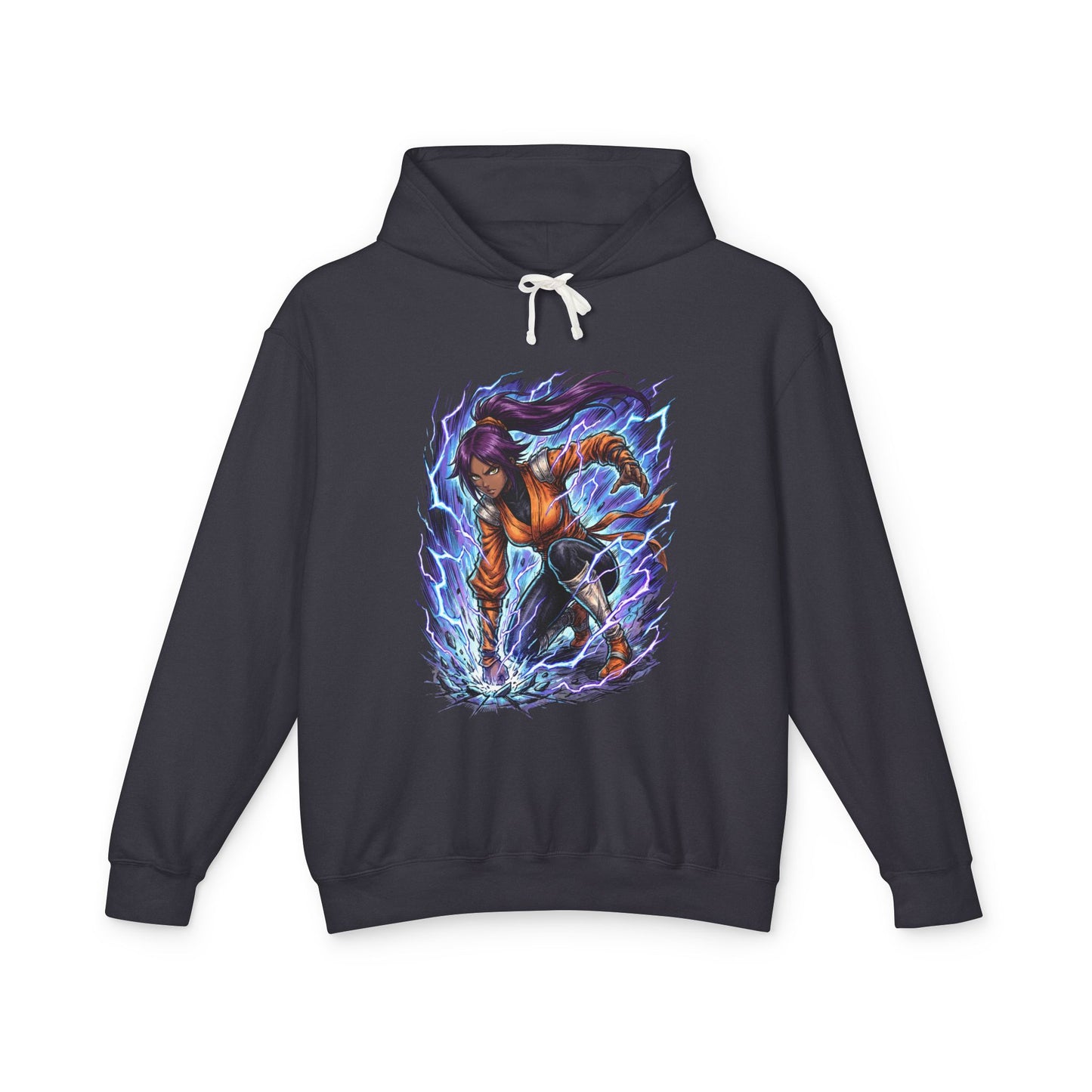 Yoruichi Shihouin Bleach Purple Hair Golden Irises Anime Classic Art Unisex Premium Hoodie