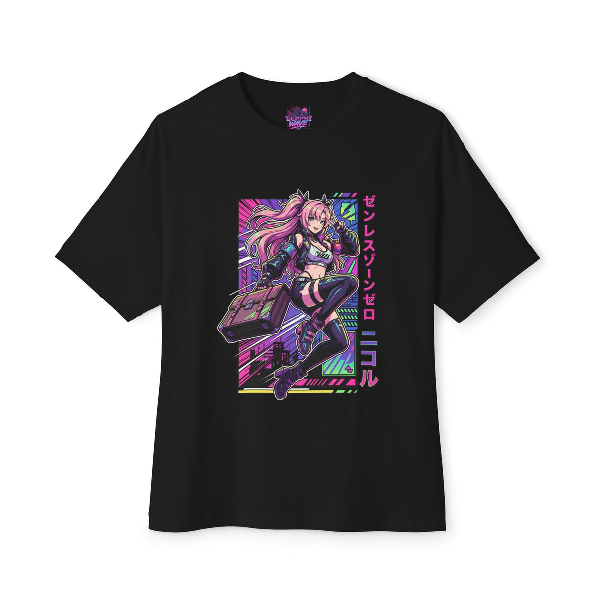 Zenless Zone Zero Nicole Demara Neon City Briefcase Fan Art Oversized T-Shirt