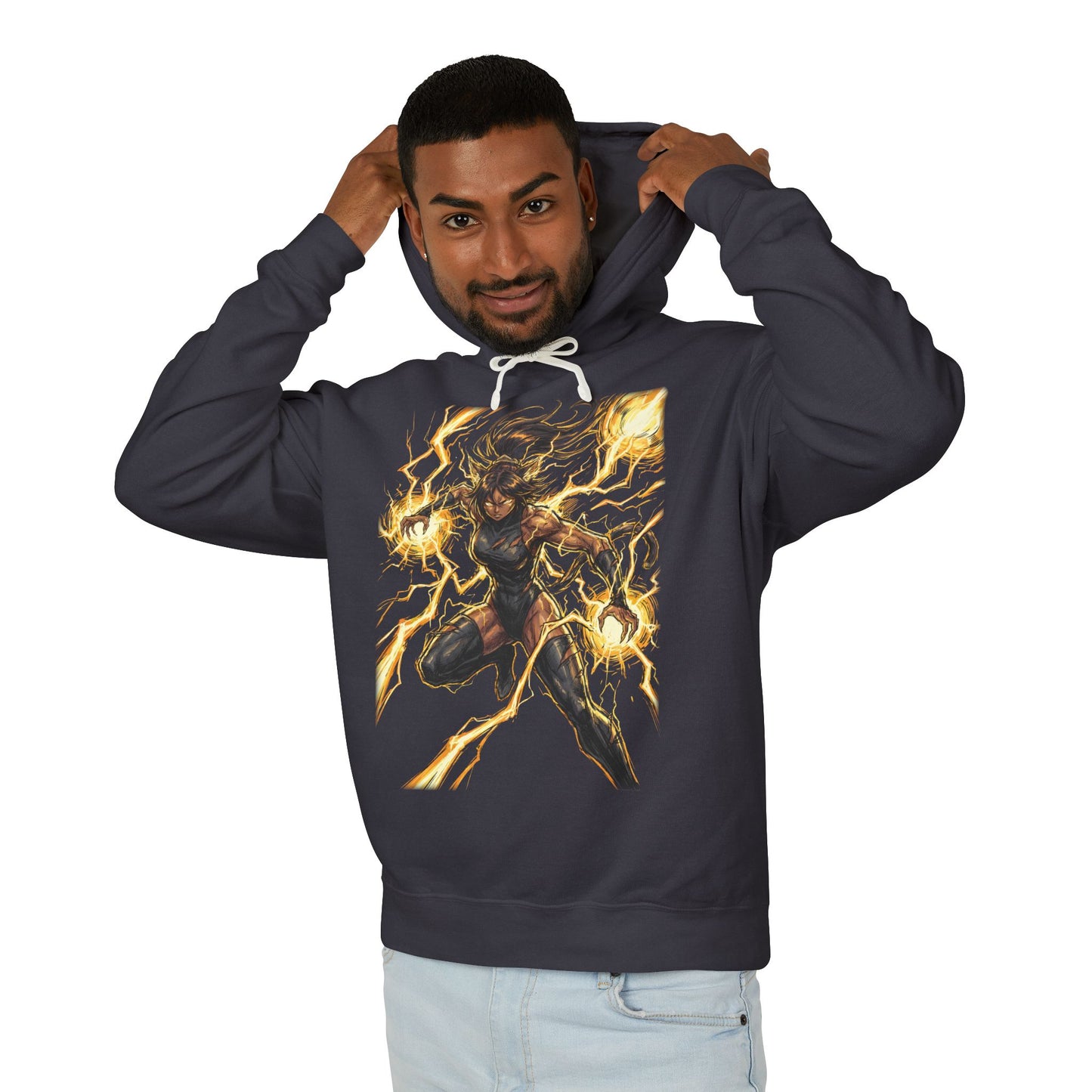 Bleach Yoruichi Shihouin Black Cat Transformation Golden Eyes Icon Unisex Premium Hoodie
