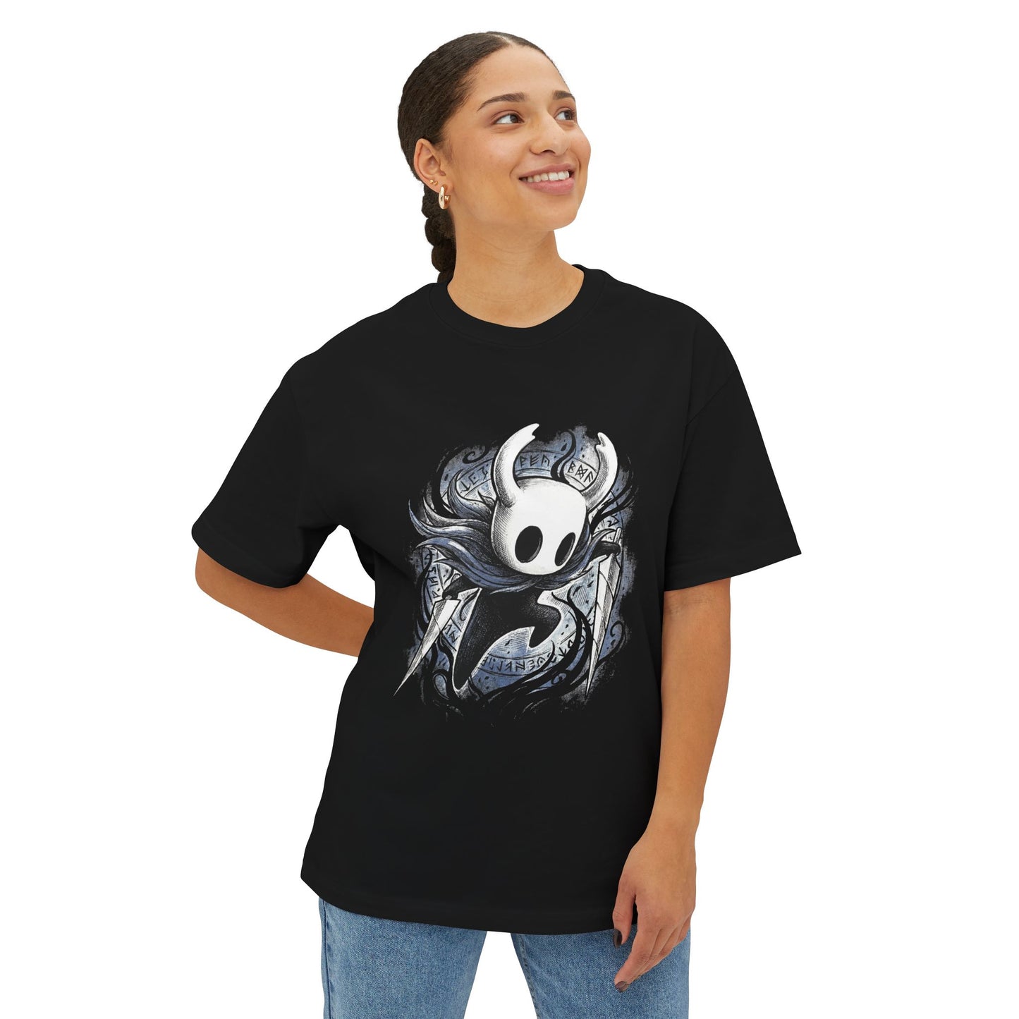 Hollow Knight Little Ghost Design Shirt | Shade Lord Hallownest Fan Tee Premium Oversized Unisex T-Shirt