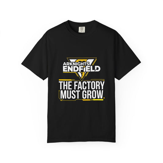 Arknights Endfield Factory Must Grow Meme Design Automation Factory Expansion Grind Premium T-Shirt