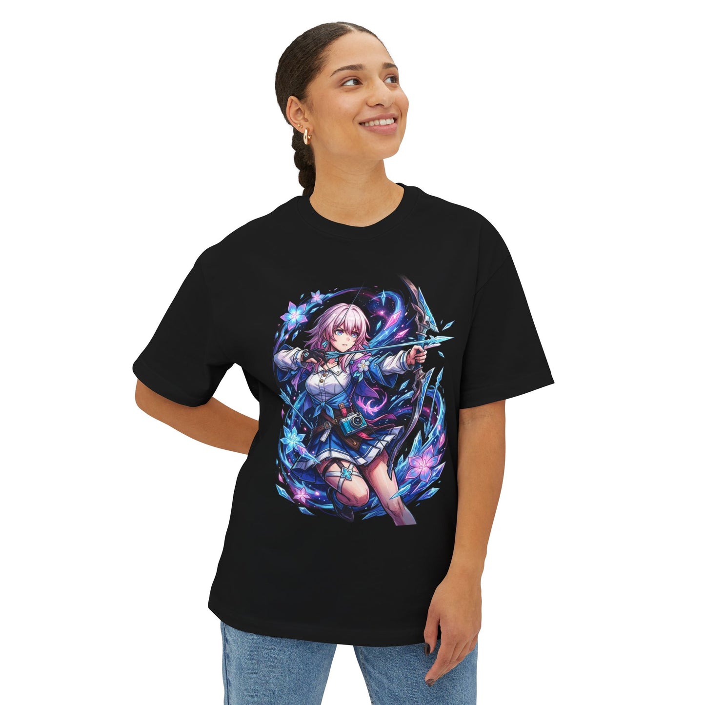 March 7th Honkai Star Rail: Preservation Queen with Pink Hair Premium Oversized Unisex T-Shirt