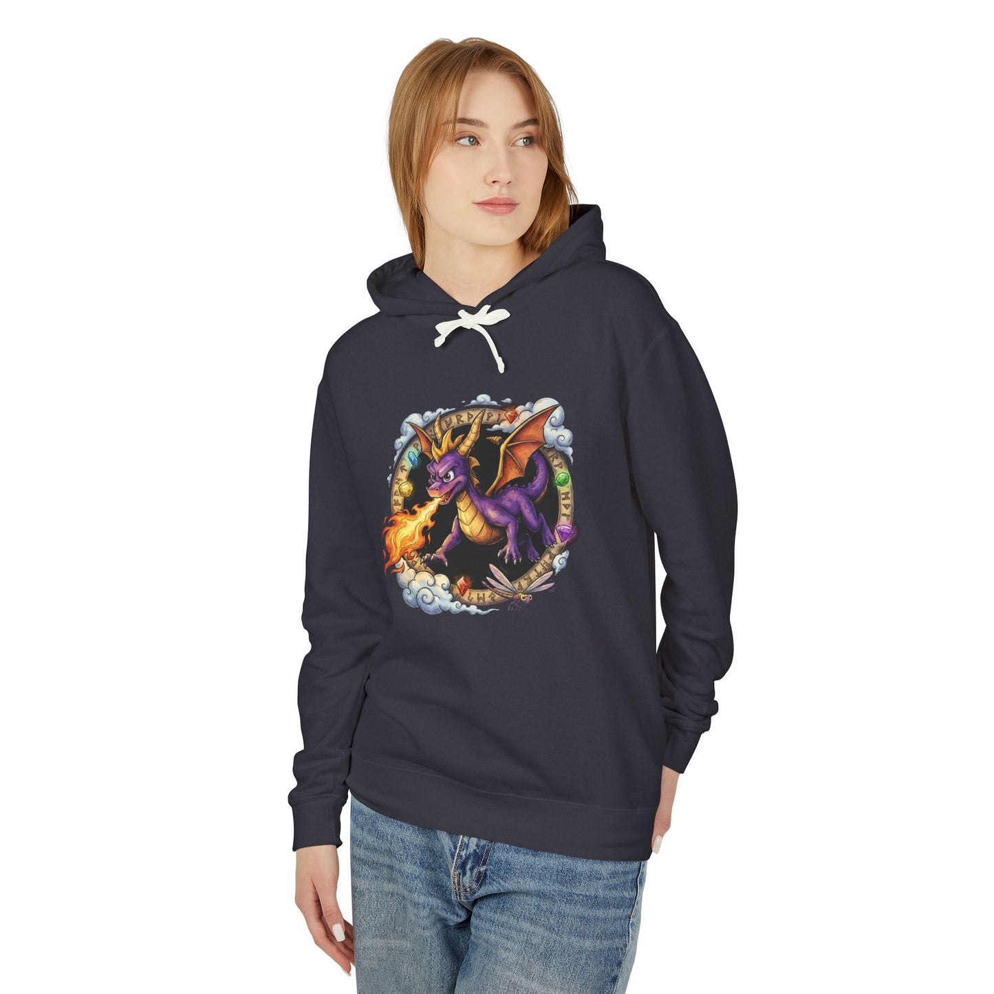Spyro the Dragon Classic Style – Horn Charge Sparx Buddy Dynamic Art Unisex Premium Hoodie