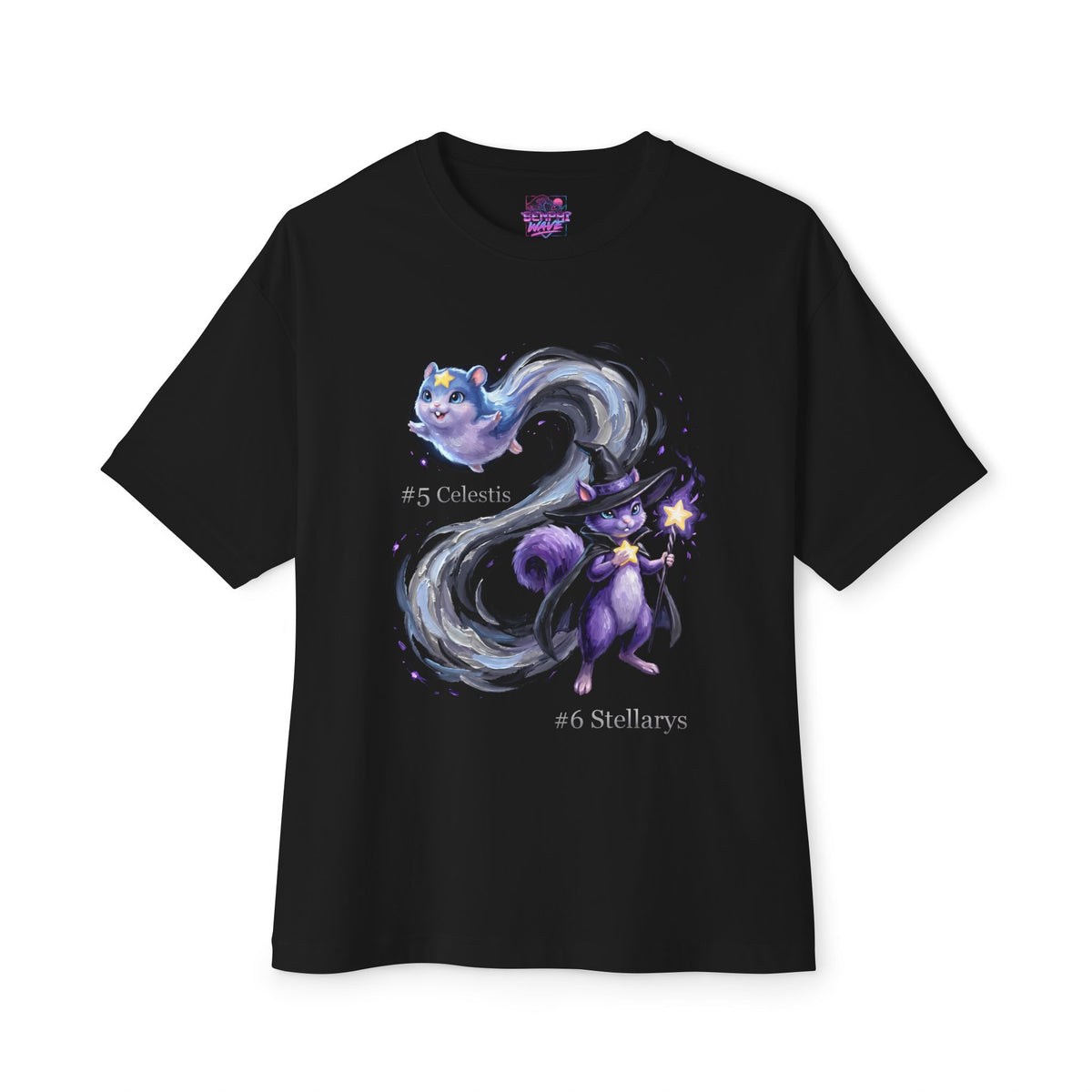 Celestis Stellarys Aniimo Evolution Line Moonlit Oil Painting - Oversized Premium Tee