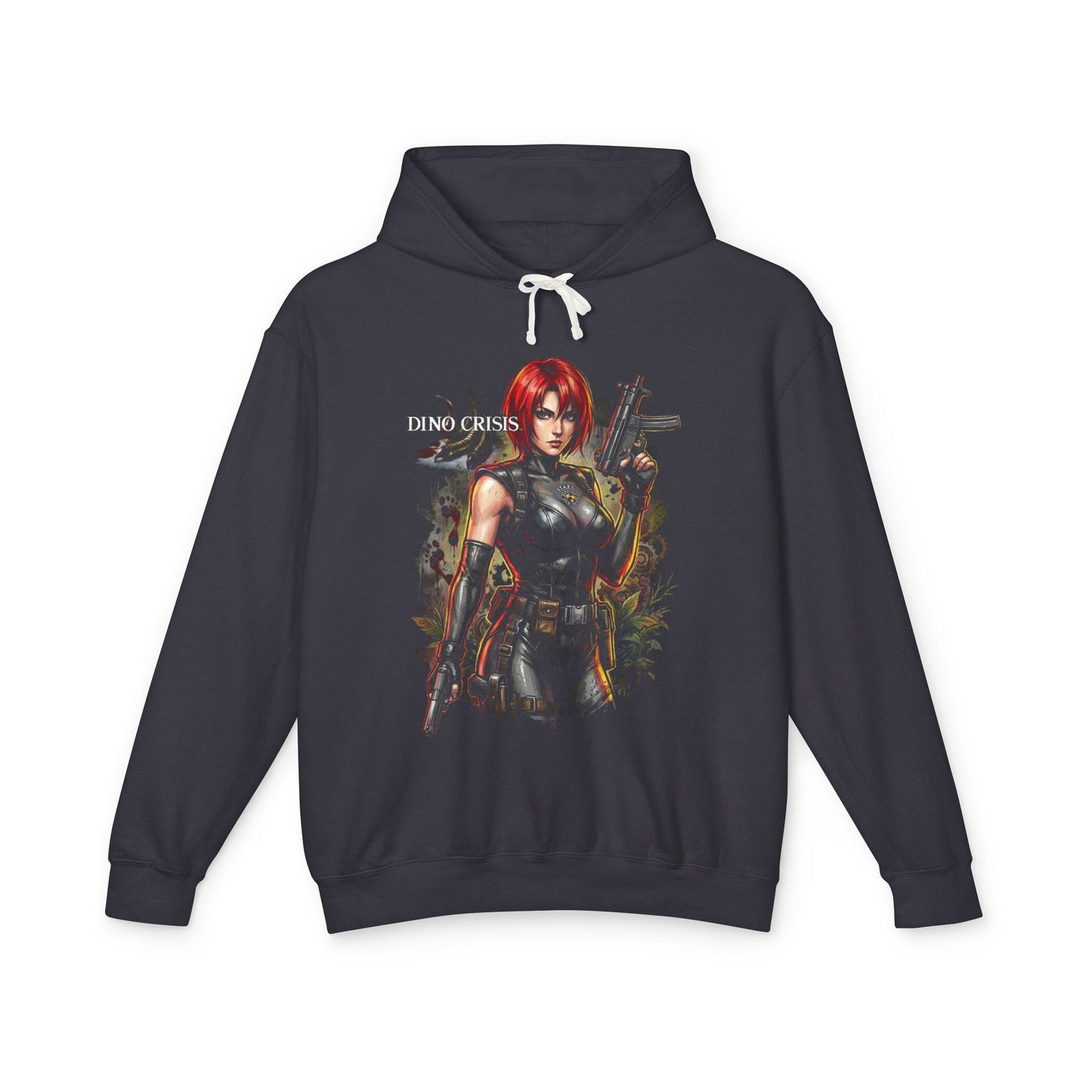 Regina Dino Crisis Guns T-Rex Threat Portrait Unisex Premium Hoodie