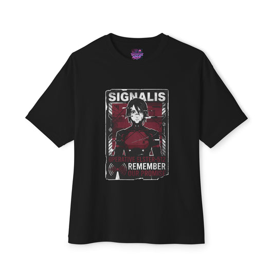 Signalis Lost Dreams Partner Search Cosmic Mystery Icon Premium Oversized Unisex T-Shirt