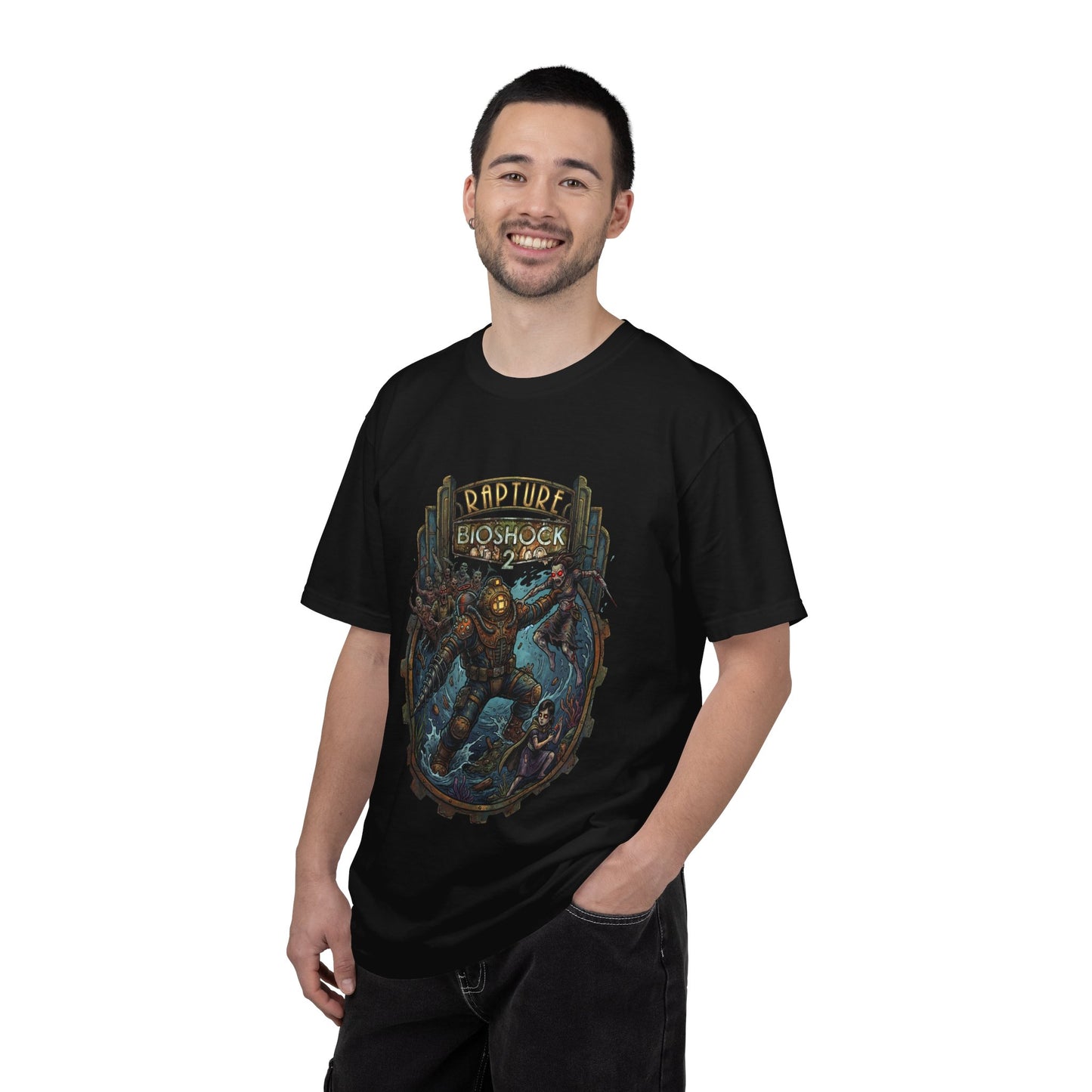 Bioshock 2 Rapture Retro Neon Plasmids ADAM Fantasy Premium T-Shirt