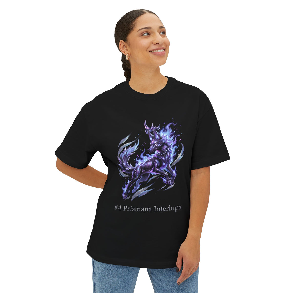 Prismana Inferlupa Aniimo Moonlit Oil Painting Rare Form Art - Oversized Premium Tee