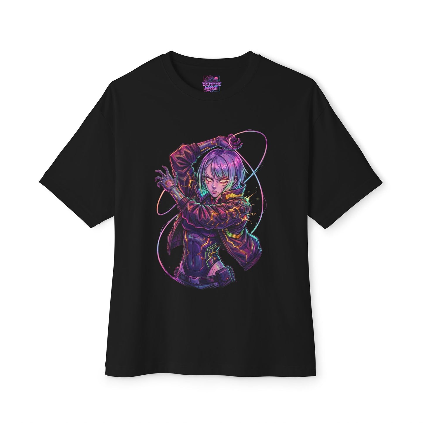 Cyberpunk Edgerunners Lucy David Martinez Romance Tragic Art Premium Oversized Unisex T-Shirt