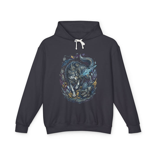 Great Grey Wolf Sif Fantasy Wolf Warrior Unisex Premium Hoodie