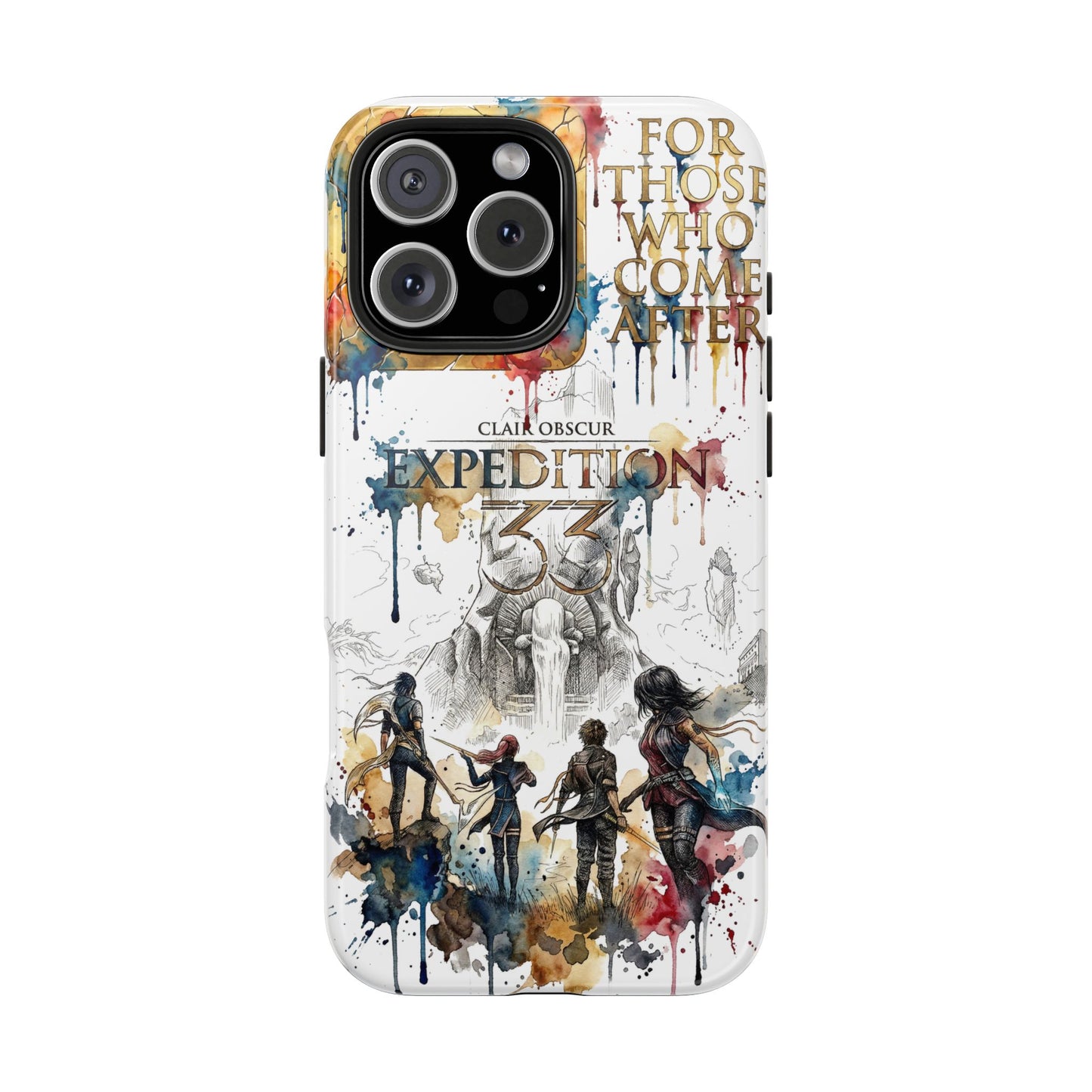 Tough iPhone Case — Clair Obscur:Expedition 33 Facing the Paintress Adventure Art Protective Cover