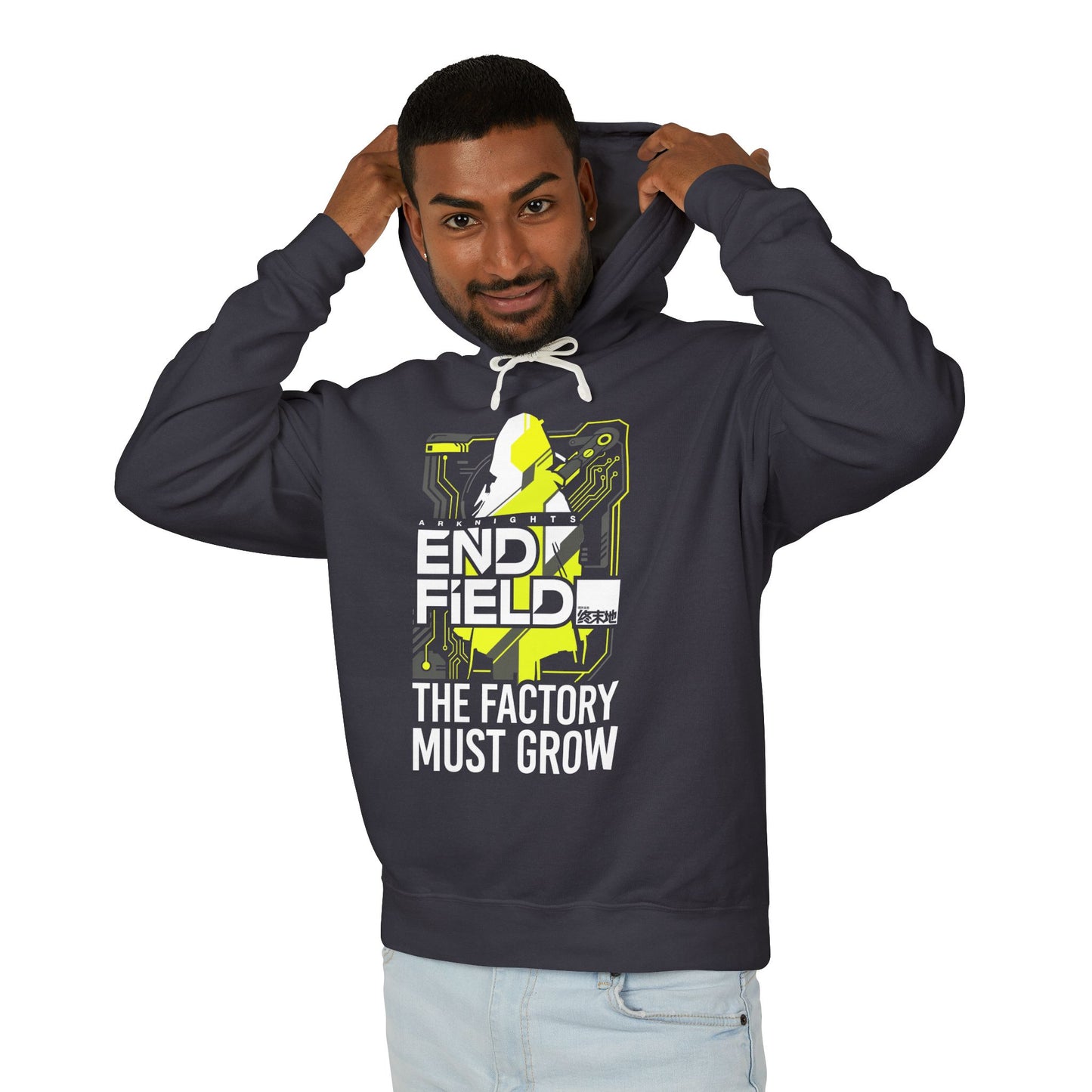 Arknights Endfield The Factory Must Grow Meme Factory Expansion Automation Endless Build Unisex Premium Hoodie