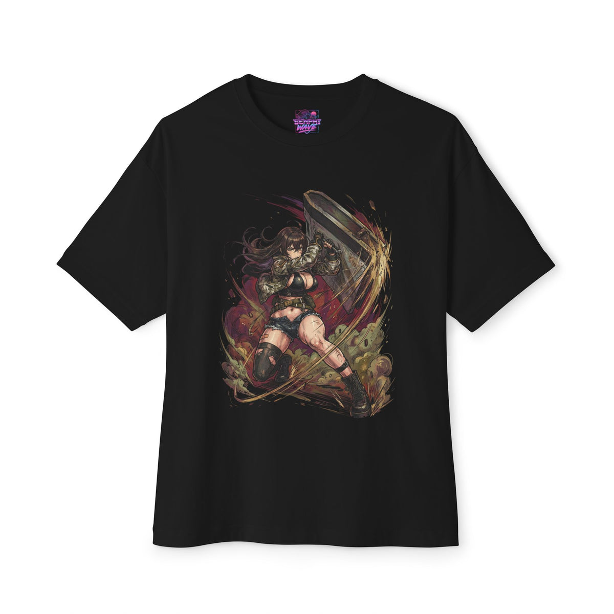 Chaos Zero Nightmare Maribel Steel Case Golden Smoke Fan Art Oversized T-Shirt