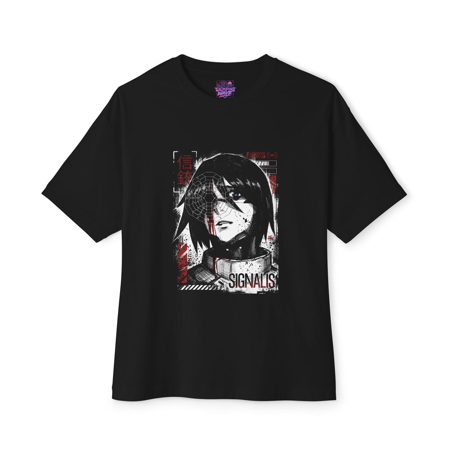 Signalis PS1 Throwback Survival Horror Aesthetic Portrait Premium Oversized Unisex T-Shirt