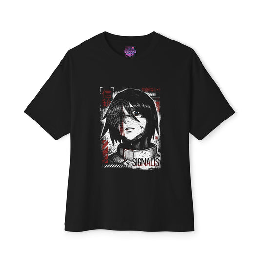 Signalis PS1 Throwback Survival Horror Aesthetic Portrait Premium Oversized Unisex T-Shirt