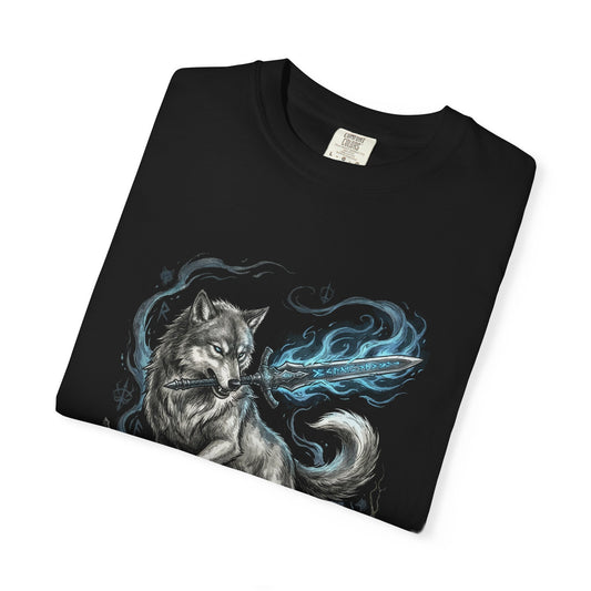 Great Grey Wolf Sif Brave Wolf Portrait Premium T-Shirt
