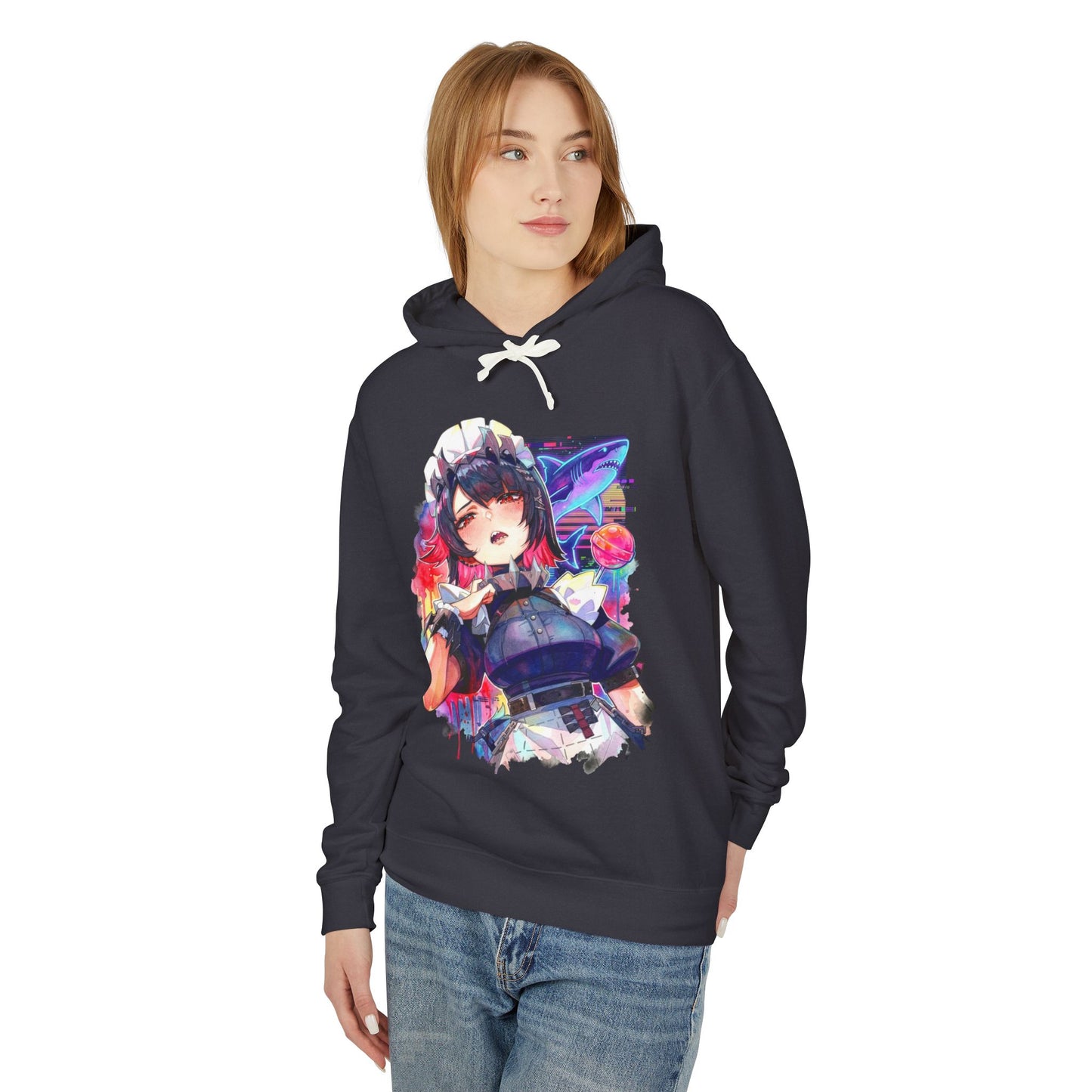 Ellen Joe ZZZ Shark Tail Scissors Maid Outfit Art Unisex Premium Hoodie