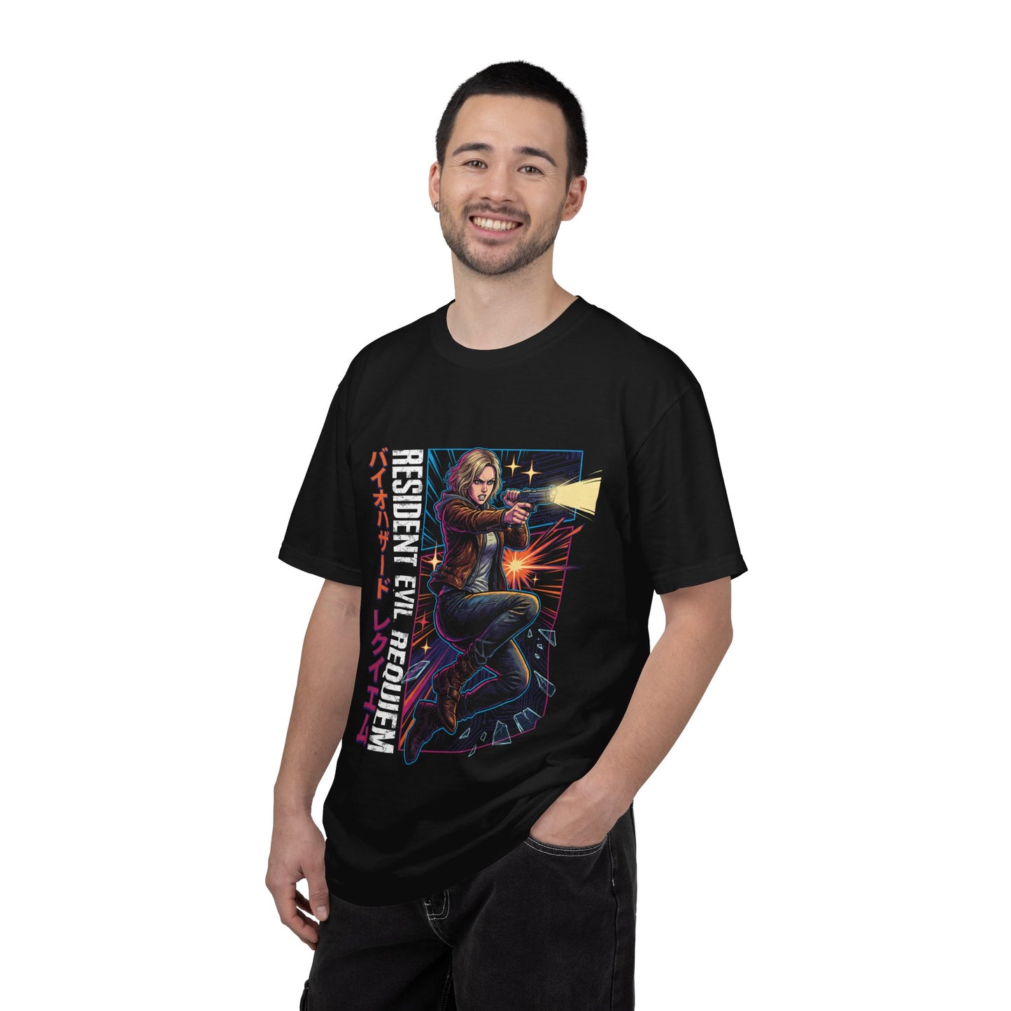 Grace Ashcroft RE9 Mysterious Death Probe Retro Cyberpunk Neon Colors Premium T-Shirt