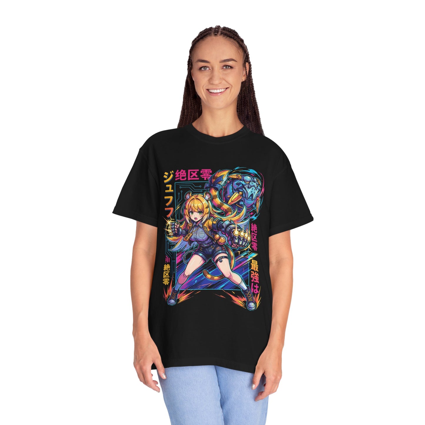 Zenless Zone Zero Ju Fufu Retro Synthwave Fierce Tiger Premium T-Shirt